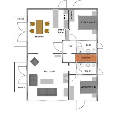 Апартаменты Og-Wohnung-Haus-Amrumbank *